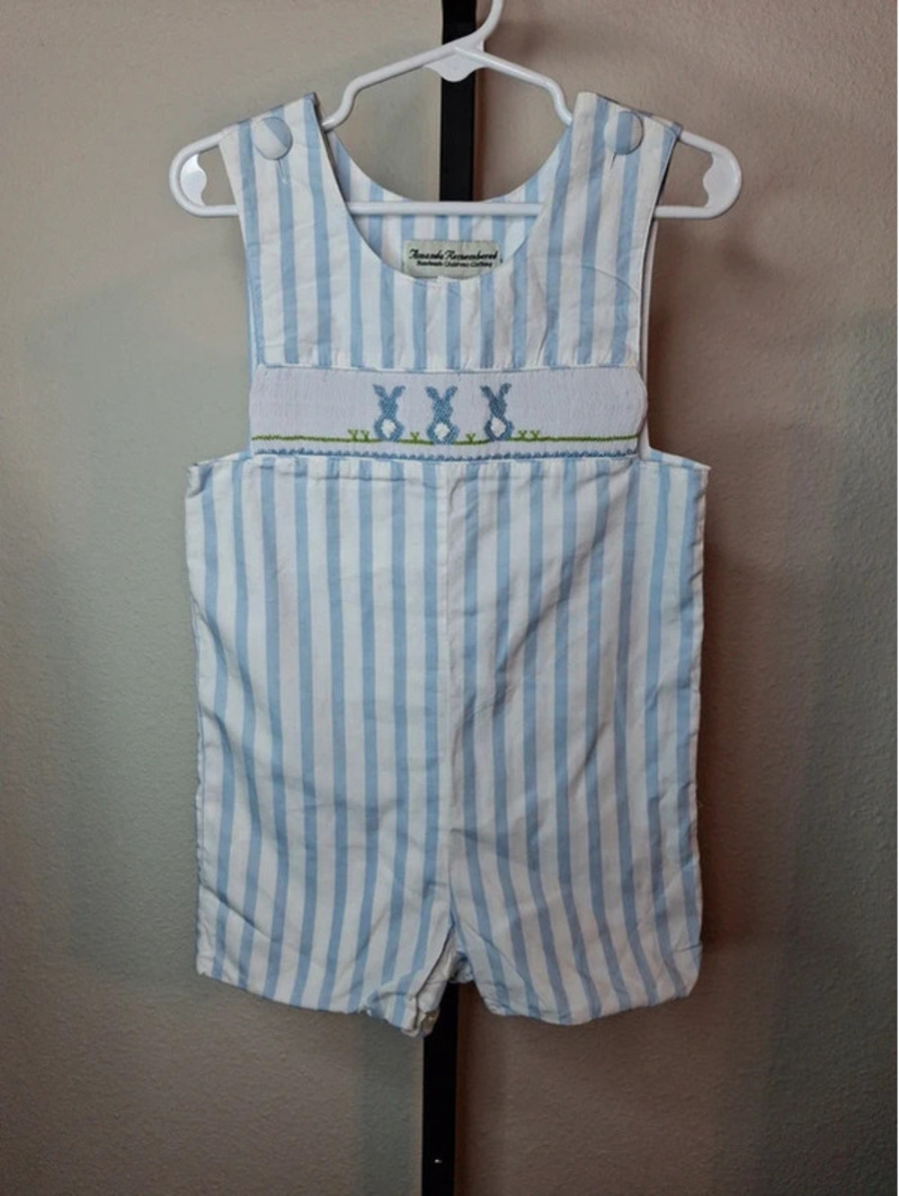 Amanda Remembered Smocked Boys Romper 24M